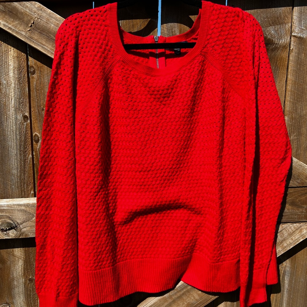 American Eagle Outfitters Cable Sweater in Bright Red, Size XXL